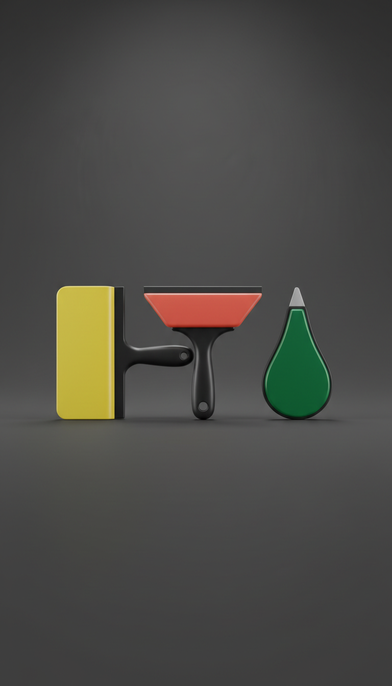 Professional wrap squeegee tool set